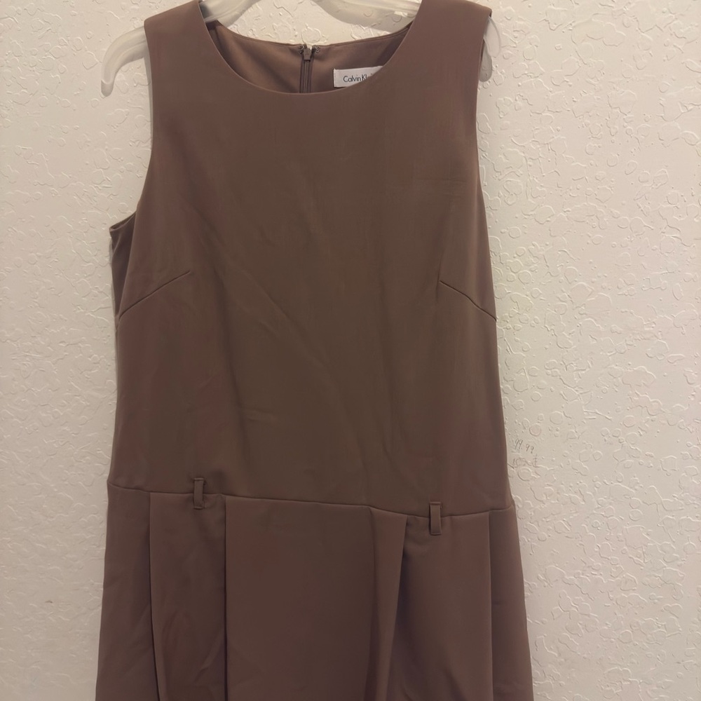 Calvin Klein Tan Midi Dress